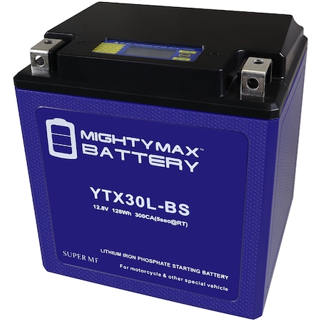 Mighty Max Battery YTX30L-BS Lithium Replacement Battery compatible with PowerStar H-D YTX30L-BS MAX4006249